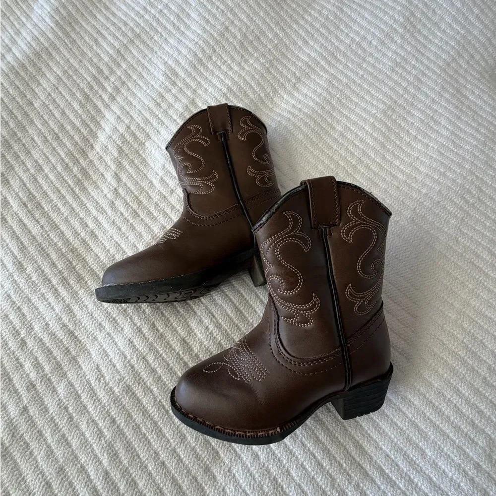 Toddler 6 month Brown Cowboy Boots